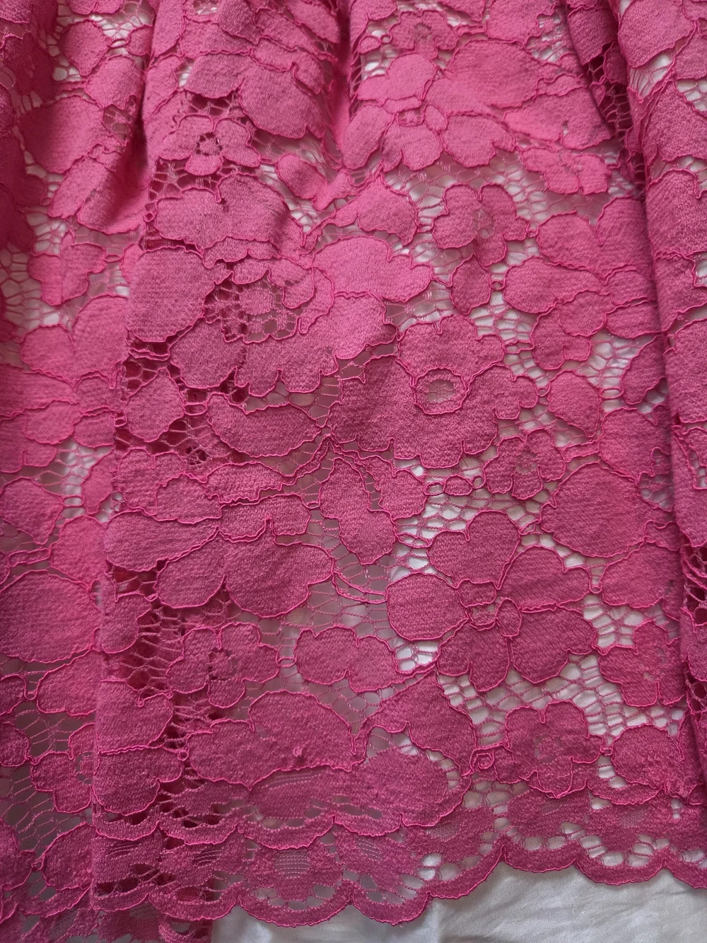 Ya Ya Fairies Hot Pink Floral Lace Princess Dress with Crystal Brooch